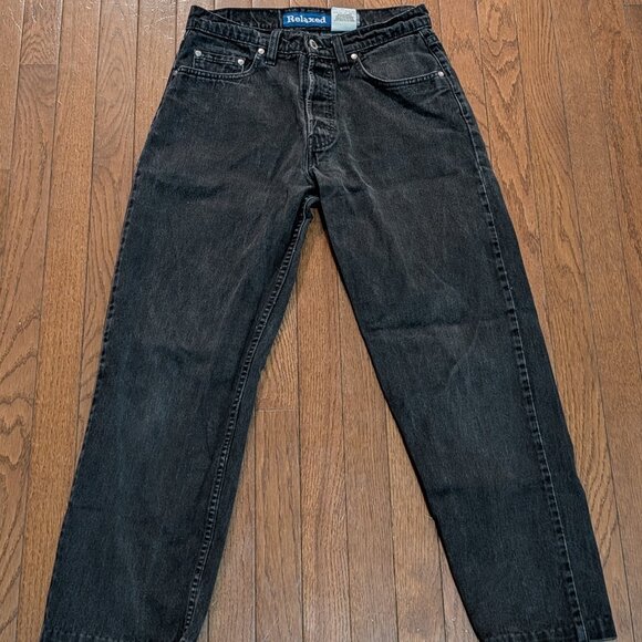 Vintage Levis Silvertab Relaxed Fit Black Denim Jeans - Size 29x28 - Picture 3 of 7